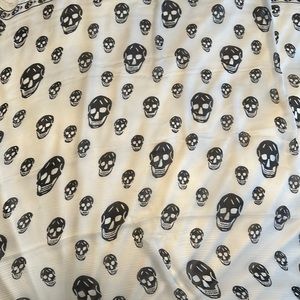 Alexander McQueen Classic Skull Silk Wrap/Shawl Scarf.